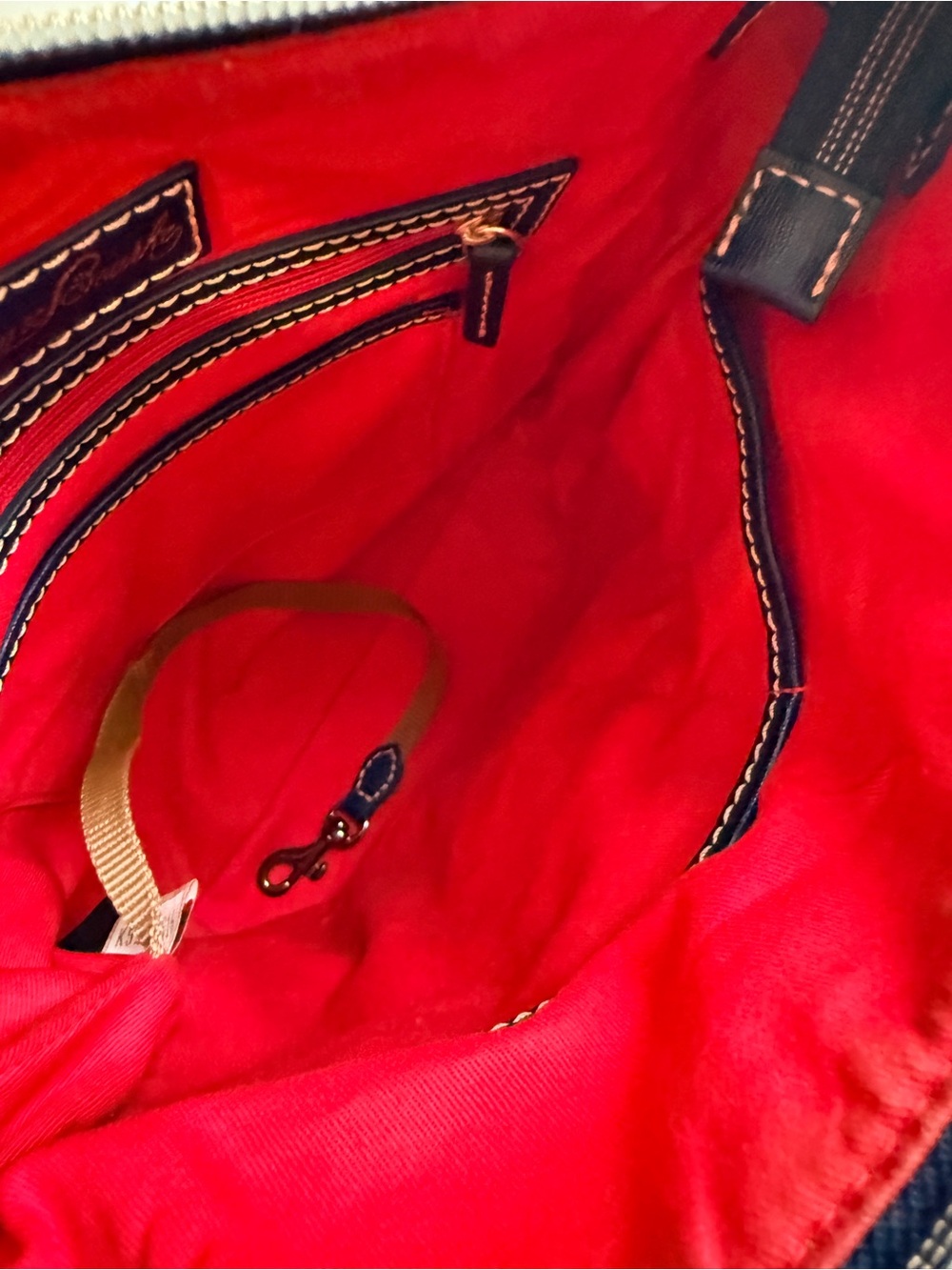 Dooney & Bourke | Nautical Navy and White Striped Crossbody - Picture 10 of 16